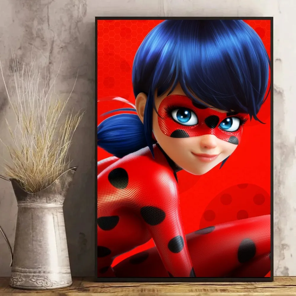 M-Miraculous France L-Ladybug Poster Poster Canvas Art Poster and Wall Art Picture Modern Family bedroom Decor Posters Small