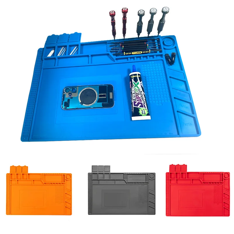 

45*30 см магнитный коврик, силиконовый рабочий коврик, коврик для паяльной станции, термостойкий антистатический коврик для ремонта электронных телефонов, ноутбуков