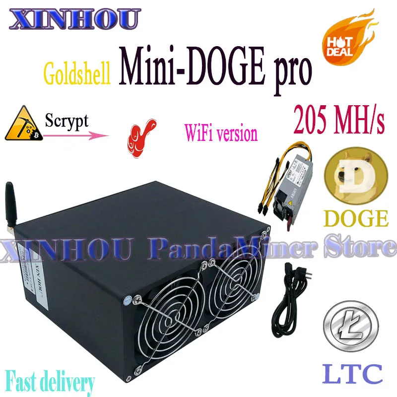 Neue Goldshell Mini-DOGEN pro WiFi version 205MH/s Scrypt Dogecoin LTC bergmann Besser als Asic KD-BOX LB-BOX CK-BOX HS-BOX ST-BOX