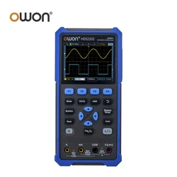 OWON HDS2202 2202S Digital Oscilloscope 2Channels 200Mhz 1GSa/s Portable 3in1 USB Osiclloscopes + Multimeter+Waveform Generator