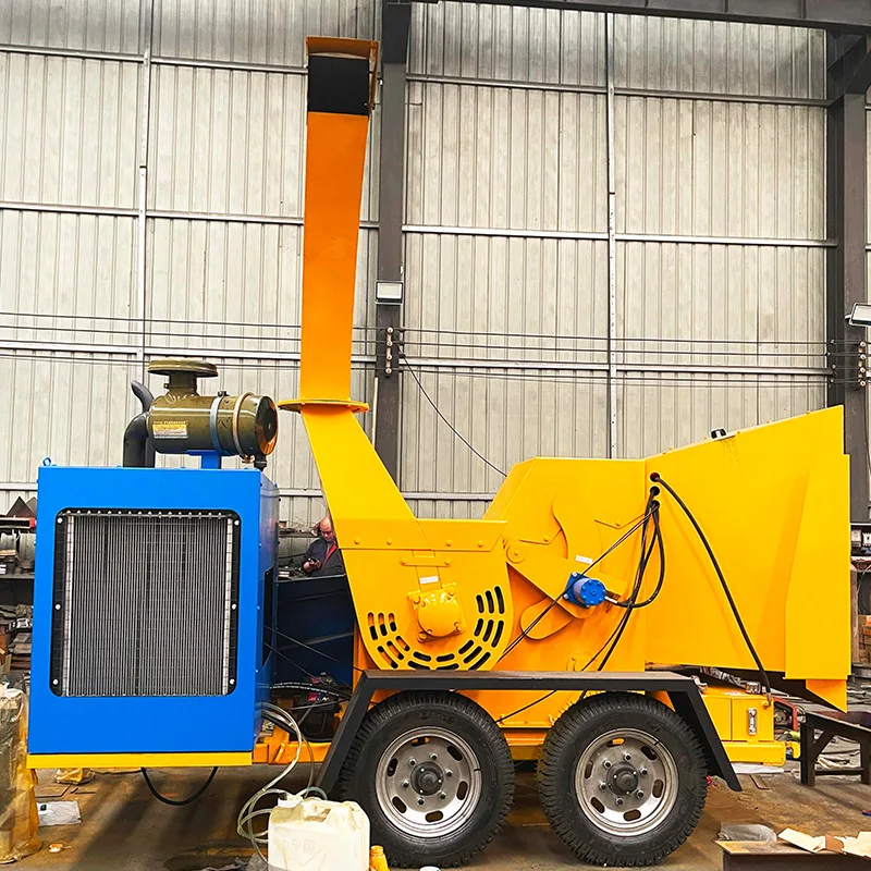 Fully Automatic Wood Chipper Mobile Garden Shredder 1000-5000 Capacity Grinds Waste Wood Green Waste Wet/Dry Branches 1 Year