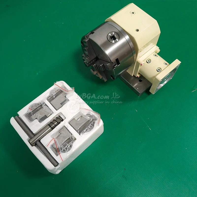 Vertical Horizontal Dual-purpose CNC Dividing Head TL110-15-130A CNC Rotary A-axis Roller Cam Gearbox With Chuck 130mm 3-jaws