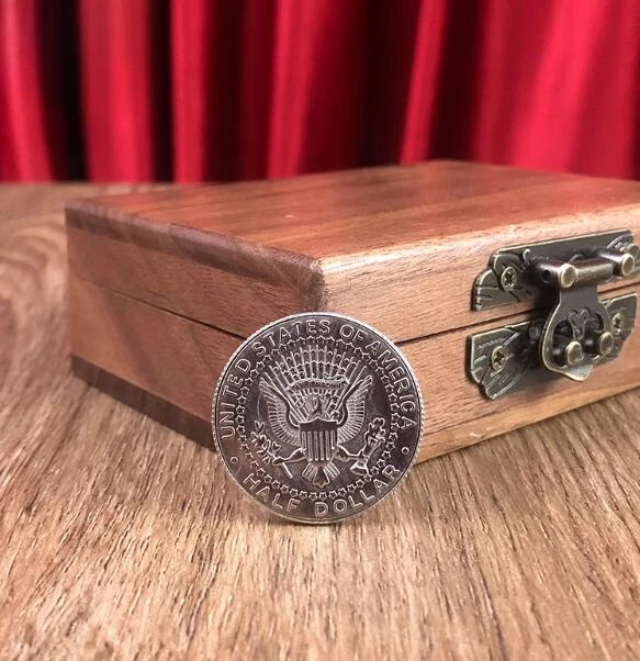 عملة زعنفة مغناطيسية مضحكة على شكل فراشة (نصف دولار) خدع سحرية ملحقات الساحر دعائم قريبة للتحايل تظهر ماجيا