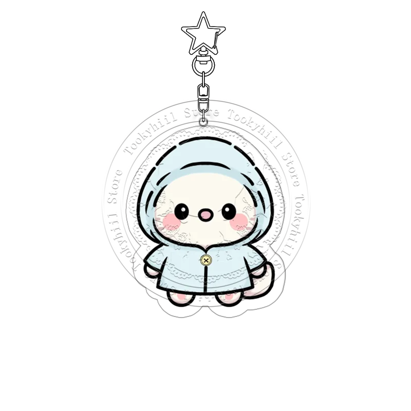 Stray Kids Cartoon Image Keychain Decor Student Idol Kpop Exquisite Girl Package Accessories Pendant Model Animals Key Ring