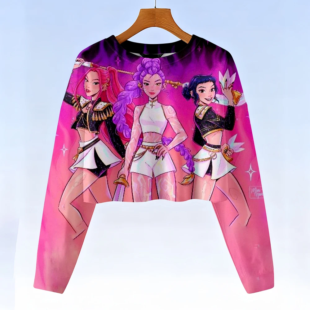 2026 Neu im modischen Stil Hoodie für Kinder, Kpop-Dämonenjäger, Kinder-Sweatshirt, süßer Tiger, Harajuku-Crop-Hoodie für Mädchen, Unisex