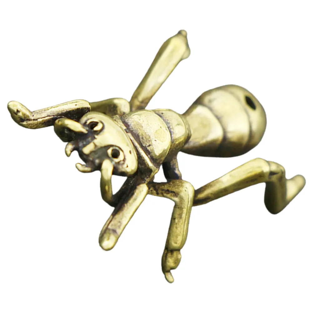 Brass Ant Tea Pet Vintage Retro Design Aged Finish Unique Rustic Artistic Tabletop Decor for Tea Tray Living Space Office Desk