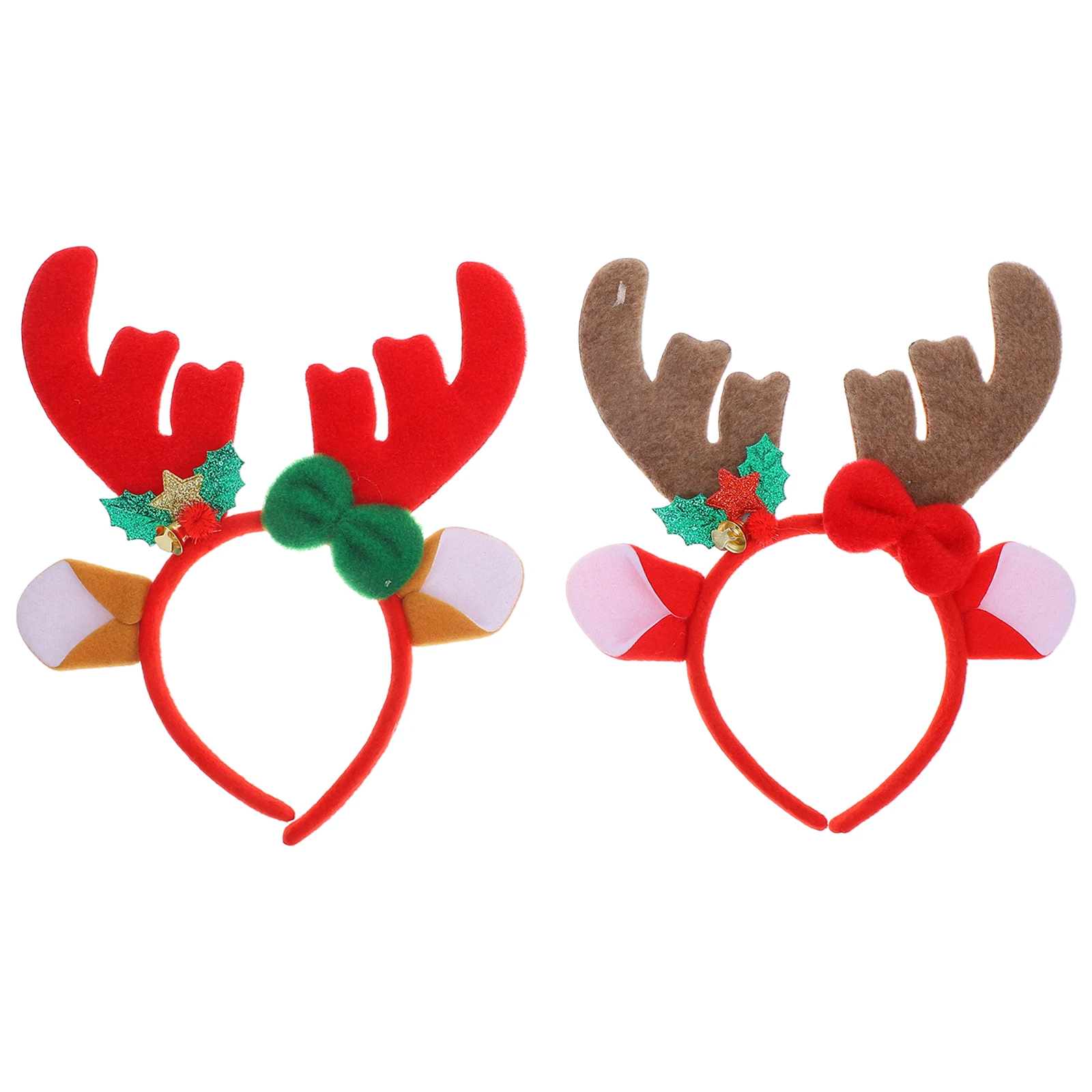 

2Pcs Christmas Reindeer Antlers Headpieces Stylish Hair Accessories for Theme Party Celebration Decor Christmas Headbands