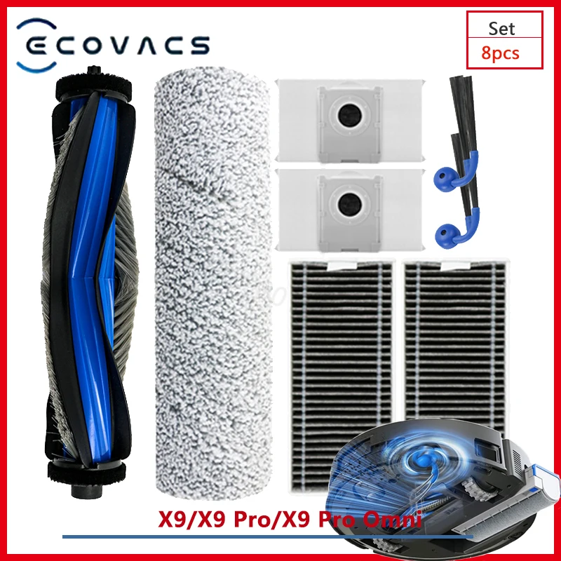 

Ecovacs Deebot X9 Pro Omni X9 Фильтр Основная щетка Швабра Тряпка Мешок для пыли Аксессуары для подметальной машины Замена пылесоса X9 Pro