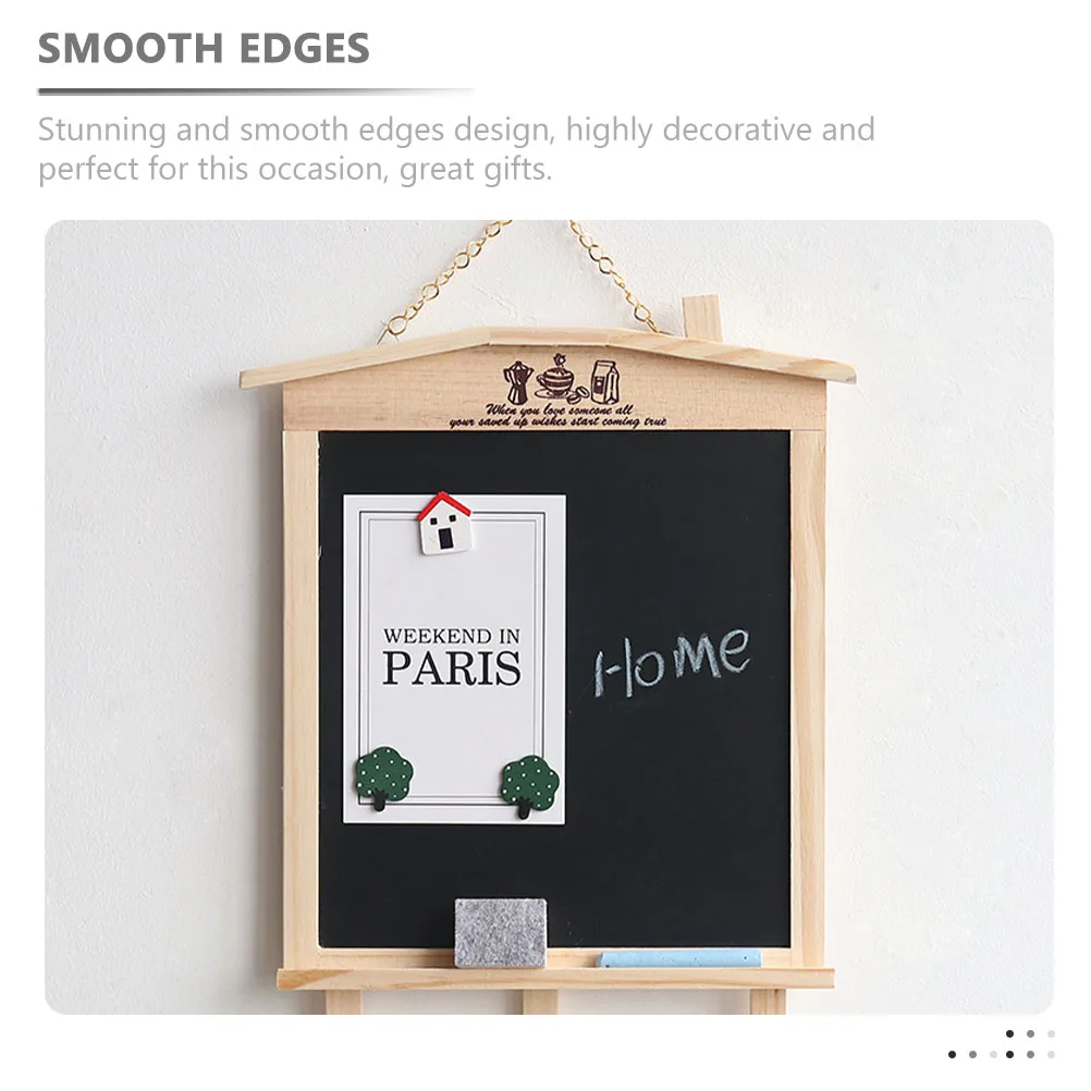 

Magnetic Small House Blackboard Tabletop Mini Chalkboard Signs Erasable Decorate
