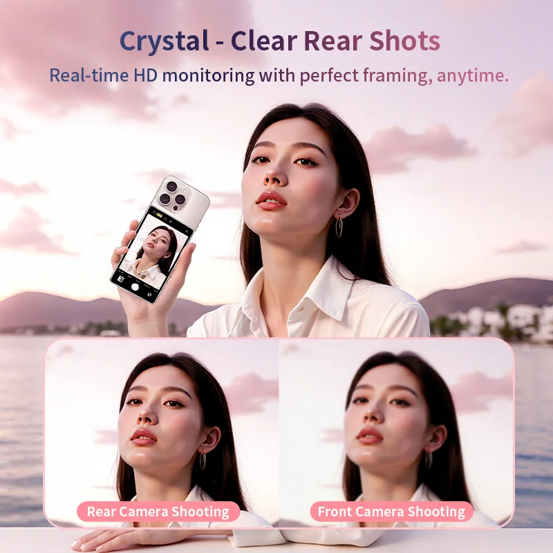 شاشة مراقبة سيلفي للهاتف Shimbol CP5 Lite II مغناطيسية مع وظيفة مكبر الصوت لهاتف iPhone Android Selfie Vlog Live Stream