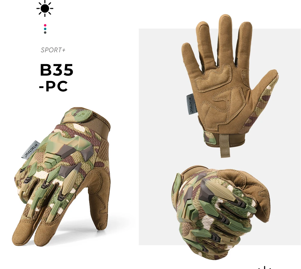 Outdoor Taktische Handschuhe Camo Radfahren Handschuh Sport Wandern Klettern Paintball Schießen Jagd Reiten Ski Voll Finger Fäustlinge Männer – Detail 19