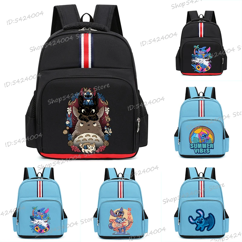 

Disney &How To Train Your Dragon Backpack Boys Girls Cartoon Stitch Toothless Kindergarten School Bag for Kids Bagpack Gift