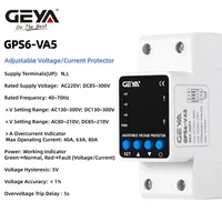 GEYA Din Rail-Mounted Adjustable OV/UV Protection Device | 220VAC, 40A/63A/80A, Digital Display