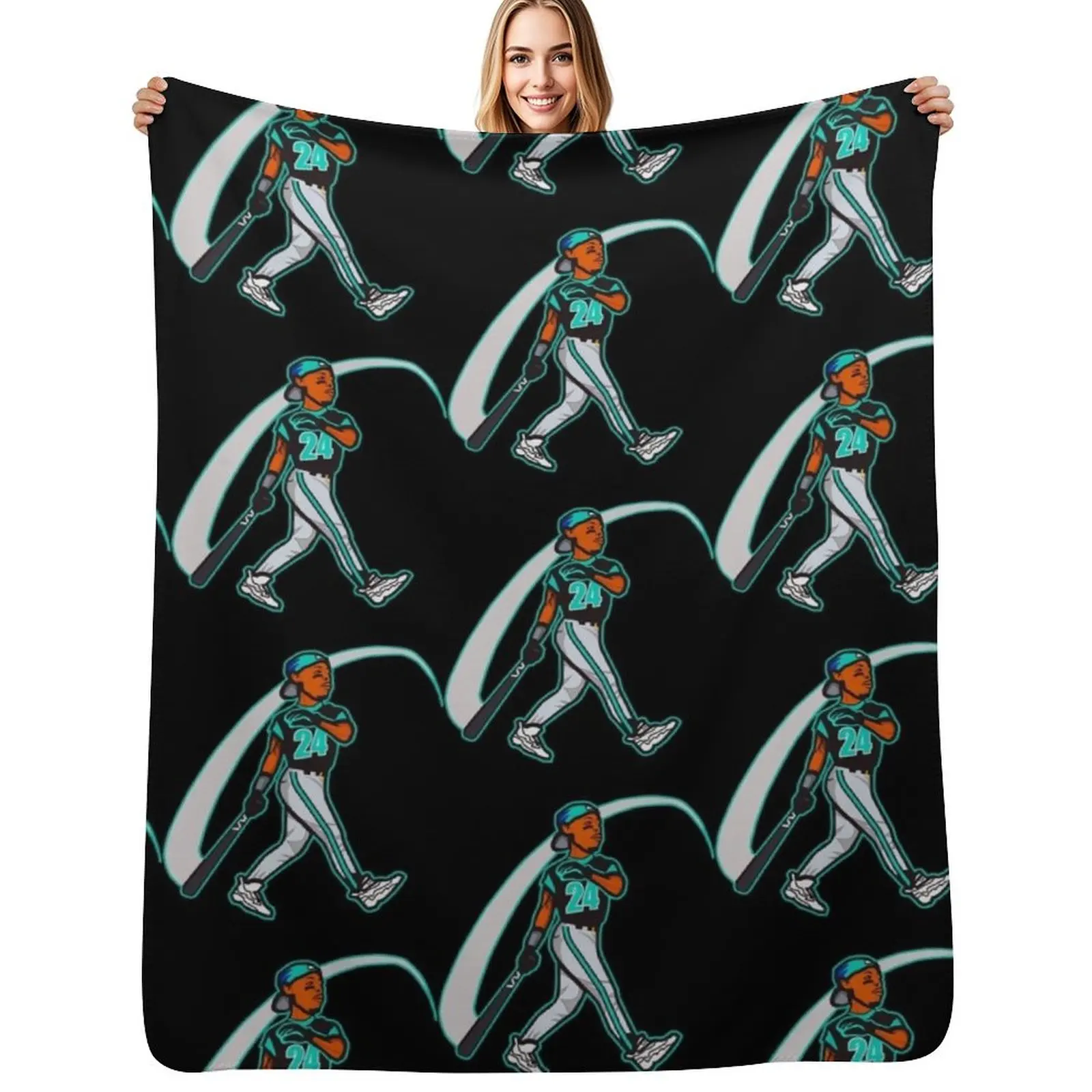 

KEN GRIFFEY JR VINTAGE Throw Blanket Camping Bed Fashionable Blankets