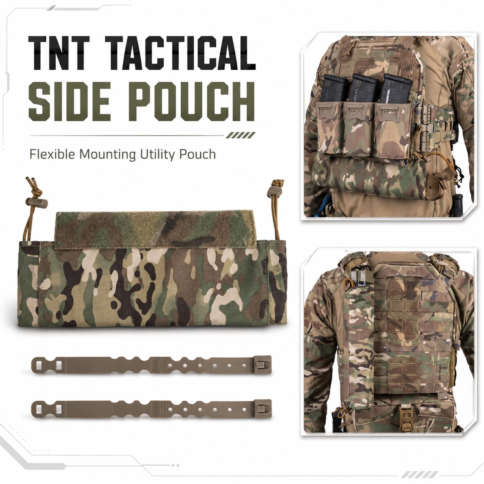 Outdoor Hunting Prints - Kantong Gantung Rompi Taktis MOLLE, Tas