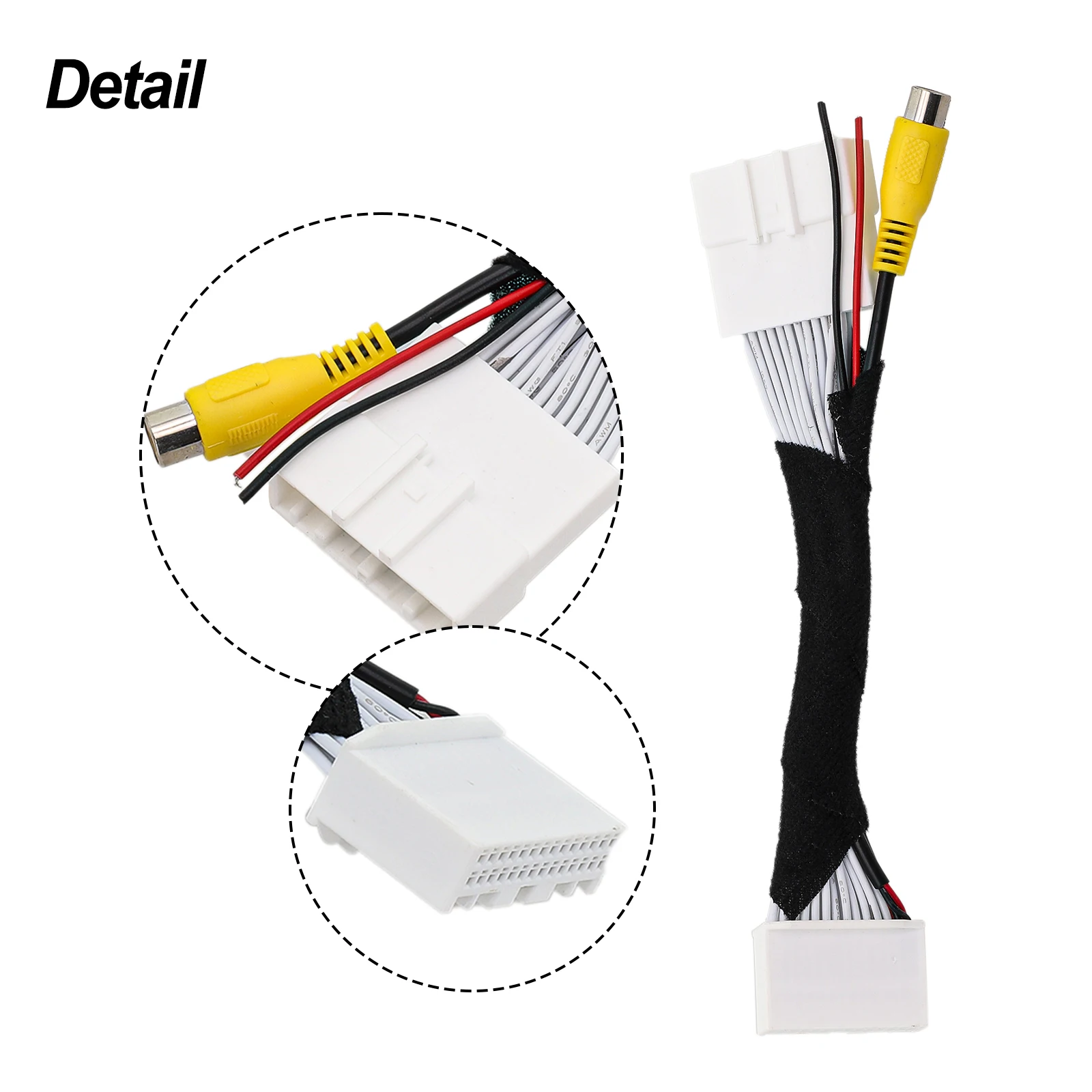 For Mazda CX5 Rear View Backup Camera Video Input Adapter Cable for Car Rearview Camera Installation and Connection