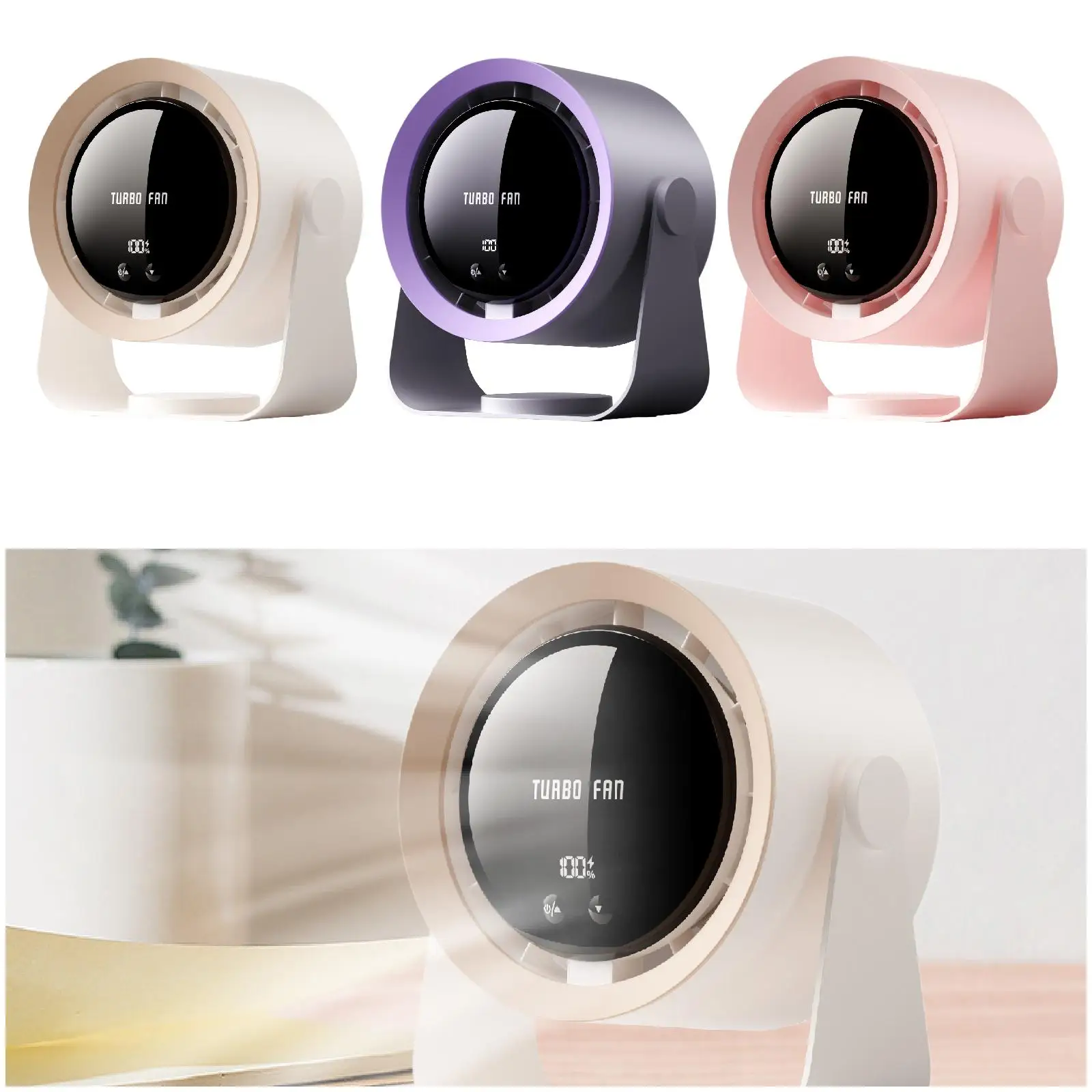 Kipas angin Meja พัดลมตั้งโต๊ะขนาดเล็กแบบตั้งโต๊ะหรือแบบแขวนพัดลมส่วนบุคคลเงียบพัดลมระบายความร้อนพัดลมทำความเย็นสำหรับใช้ในครัวเรือนรถเดินเขาในครัว