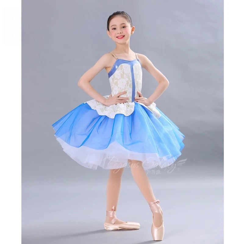 

Girl Ballet Tutu Dress Women Stage Performance Dancewear Adult Suspenders Stage Shows Dresses Children Dance Wear