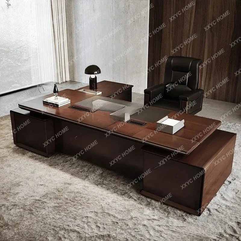 XXLarge L Shaped OfficeTable Drawer Cabinet Asthetic Manager Office Desks Wooden Executive Escritorios De Oficina Accessories