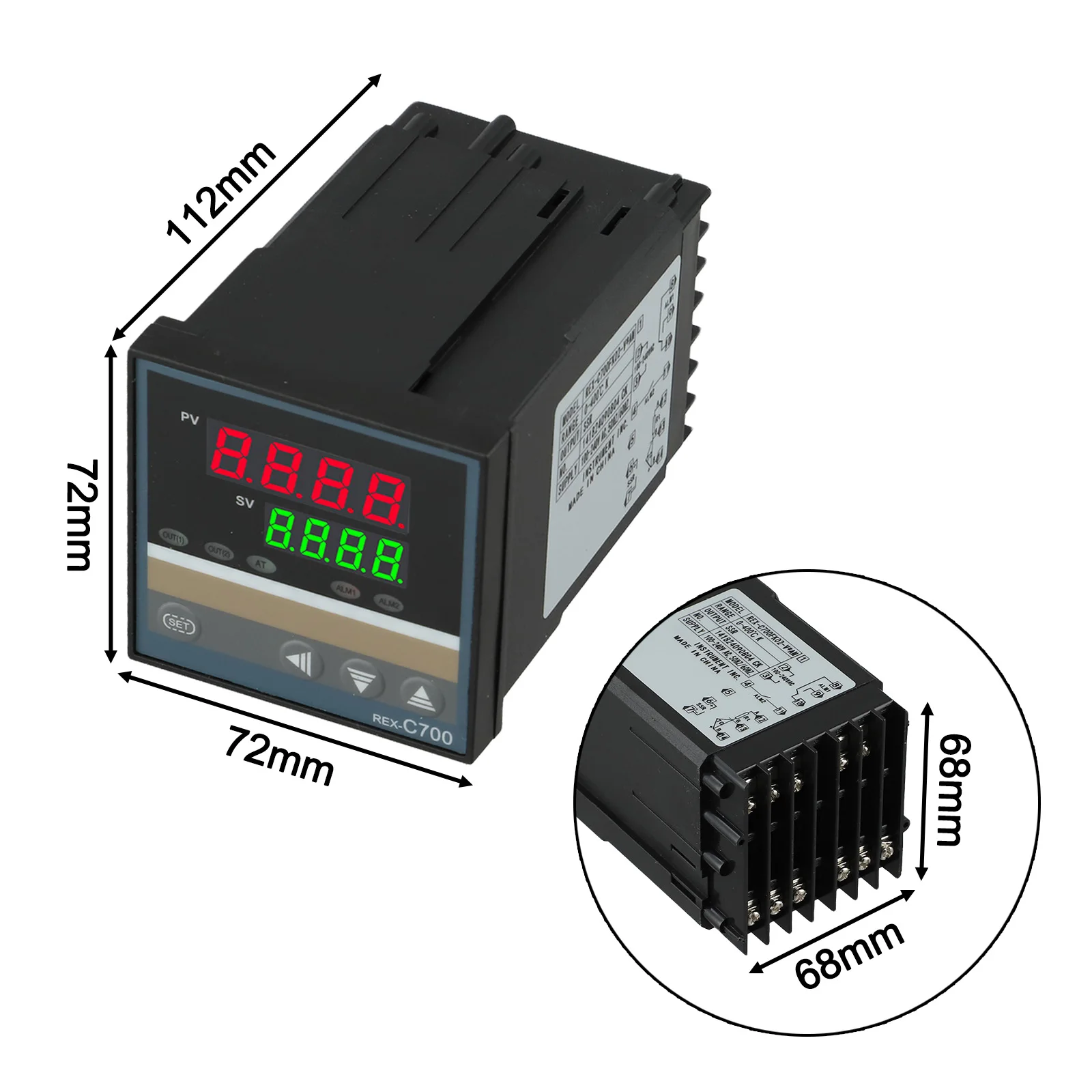 REX C700 Intelligent Temperature Controller with Advanced PID Control for Ovens Injection Molding Machines and Dryers