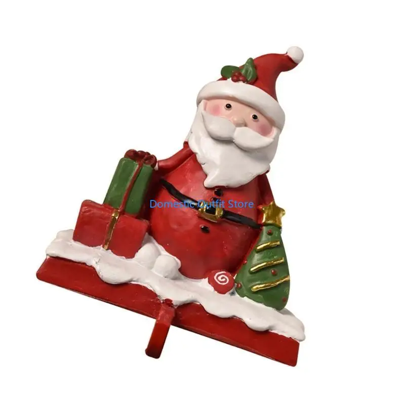 

Christmas Party Snowman Stocking Hook Decorative Mantle Hook for Indoor Display 68TC