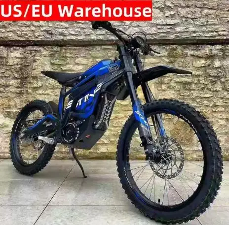 Electric Dirt Bike Powerful 6500W 40AH 60V Warranty Ebike Electric Bike New Motorbike blue