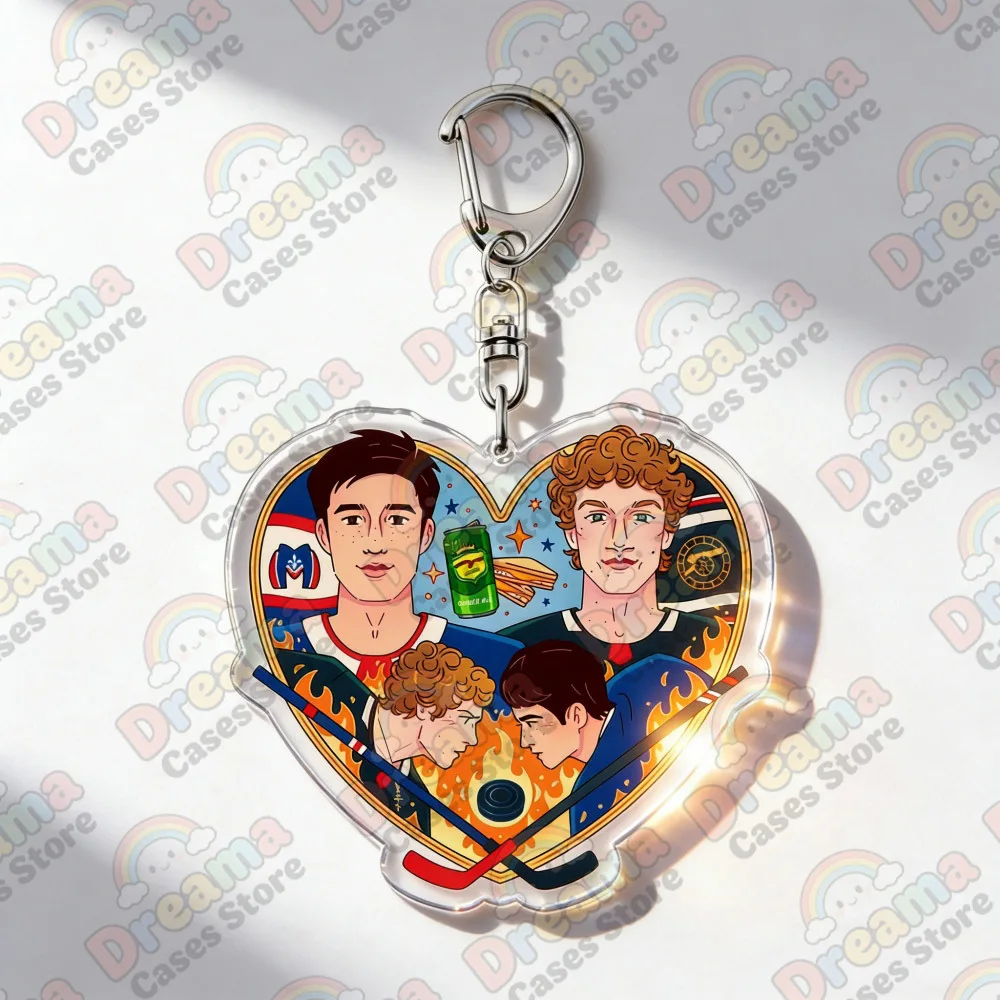 Heated Rivalry Canadian Wolf Bird / Wow Genetic / Hollander Rozanov / I'm Coming To The Cottage / We Didn't Even Kiss Keychain view 2