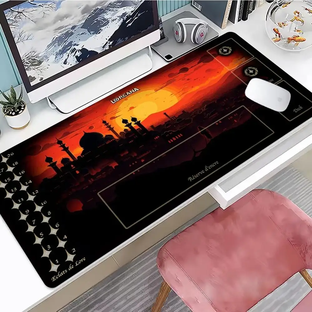 Large Mouse Pad C-Chinese L-Lorcanas Gaming Mouse Pad XXL Mouse Pad Large Non-Slip Lock Edge Keyboard Pad Anti-Slip Gaming Desk