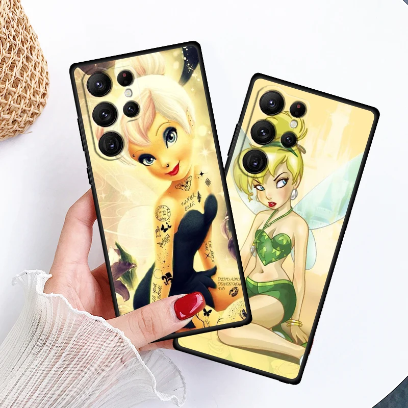 Cute Wendy Tinkerbell For Samsung Galaxy S24 S23 S22 S21 S20 FE S10 S10E Plus Ultra Pro Lite 5G Black Back Phone Case