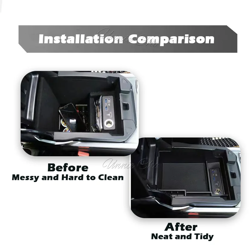 Auto-Aufbewahrungsbox für Range Rover 2013–2024, Innen-Armlehnen-Organizer für Range Rover Sport Vogue, Mittelkonsole, Aufräumtablett – Detail 9