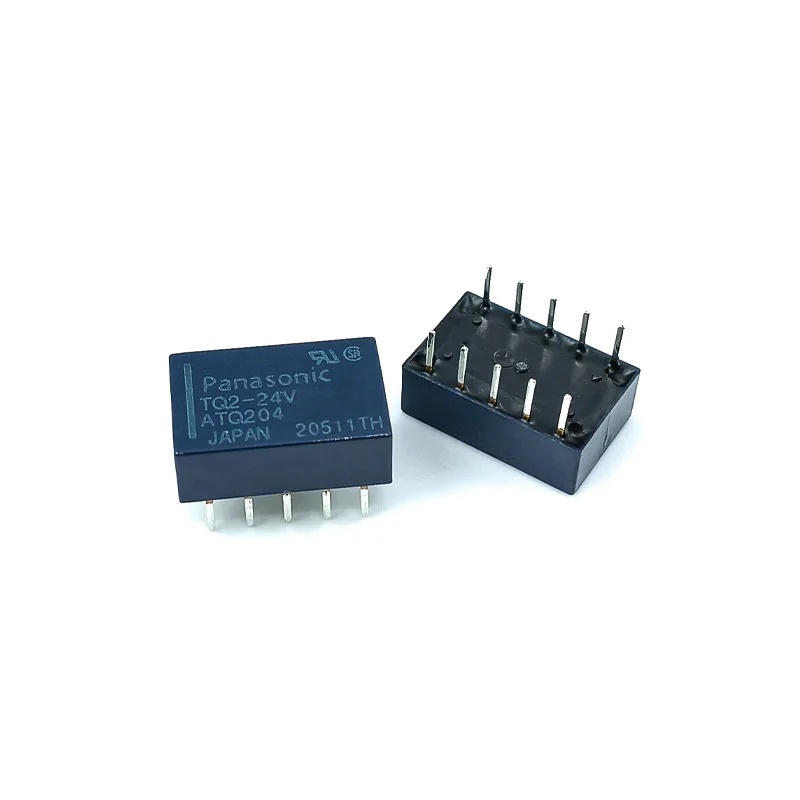 10PCS/Lot  Signal relay TQ2-5V TQ2-12V TQ2-24V two-open two-close 10-pin 2A