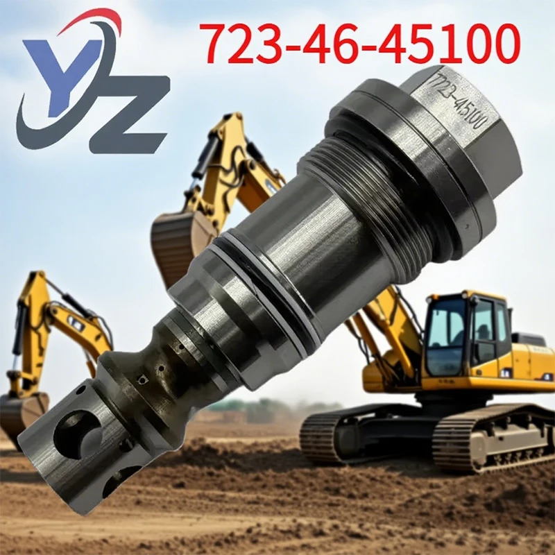 

723-46-45100 Excavator Overflow Valve PC200-7 PC200-8 Main Relief Valve for Komatsu 7234645100