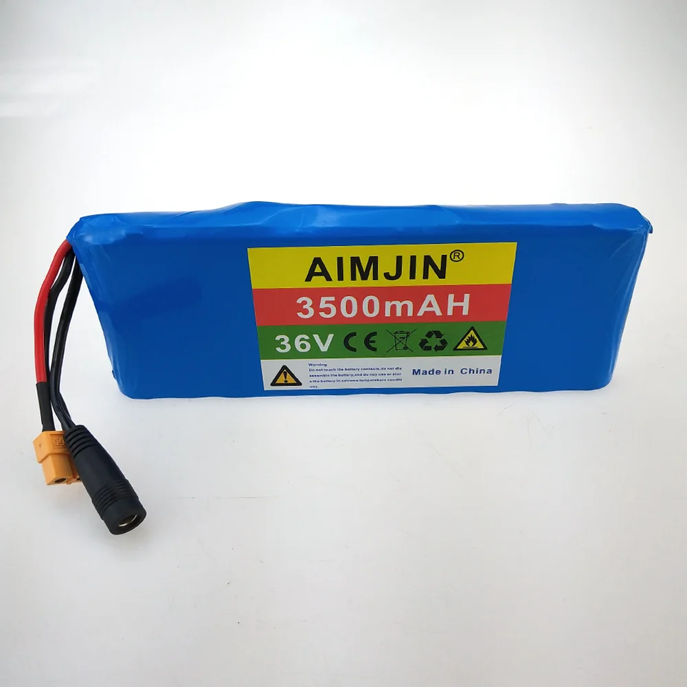 36V Battery 100% Genuine New 36V 3500mAh 10S1P 18650 Lithium-ion Rechargeable Battery Pack 20A with BMS Scooter and Bicycle