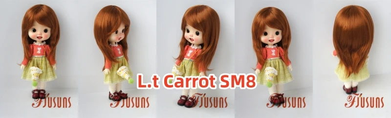 JD762 Natural curls Mid long doll wigs that can be tilted and self trimmed with bangs Full sizes Doll Accessories