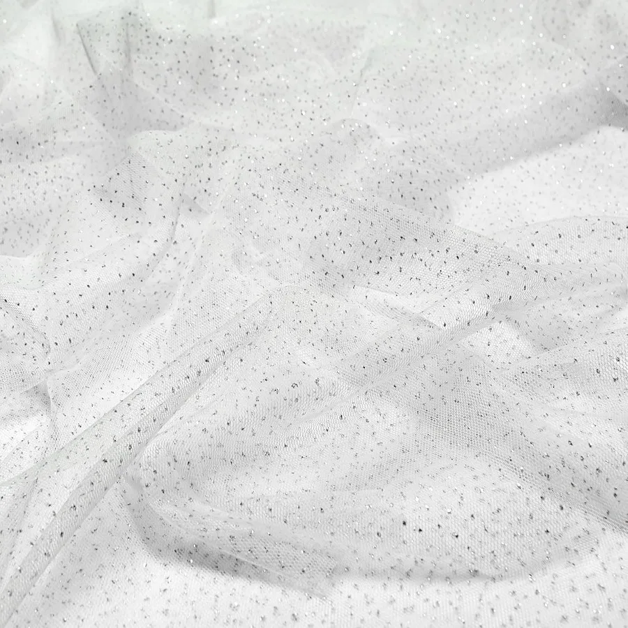 

60 белая тюлевая блестящая серебряная ткань с блестками от The Yard для украшения свадебной вечеринки, тюлевое платье, костюм, подарок Wra