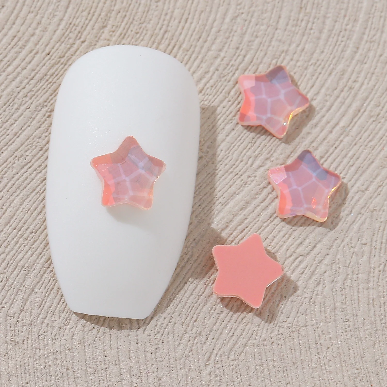 Neon Mocha 6mm Fat Starfish Shape Wholesale Flat bottom Nail Art rhinestones Self-Adhesive Glass Crystal 3D Nail Decoration