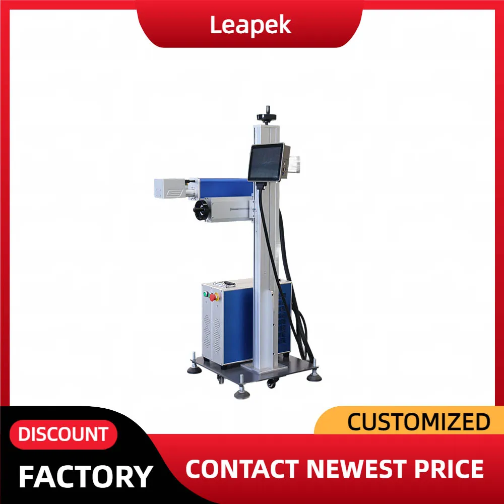 High-Speed Flying Fiber UV CO2 Laser Marking Machines PET PE PVC Barcode QR Code 20W 30W Online Bottle Tubing Serial Marking