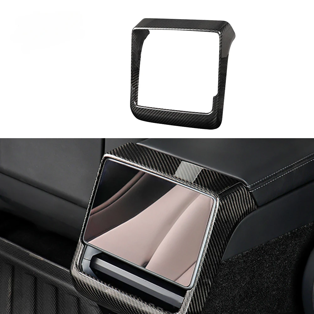 

real carbon fiber rear exhaust vent protective cover for Model 3 highland interior accessories 2023 2024custom