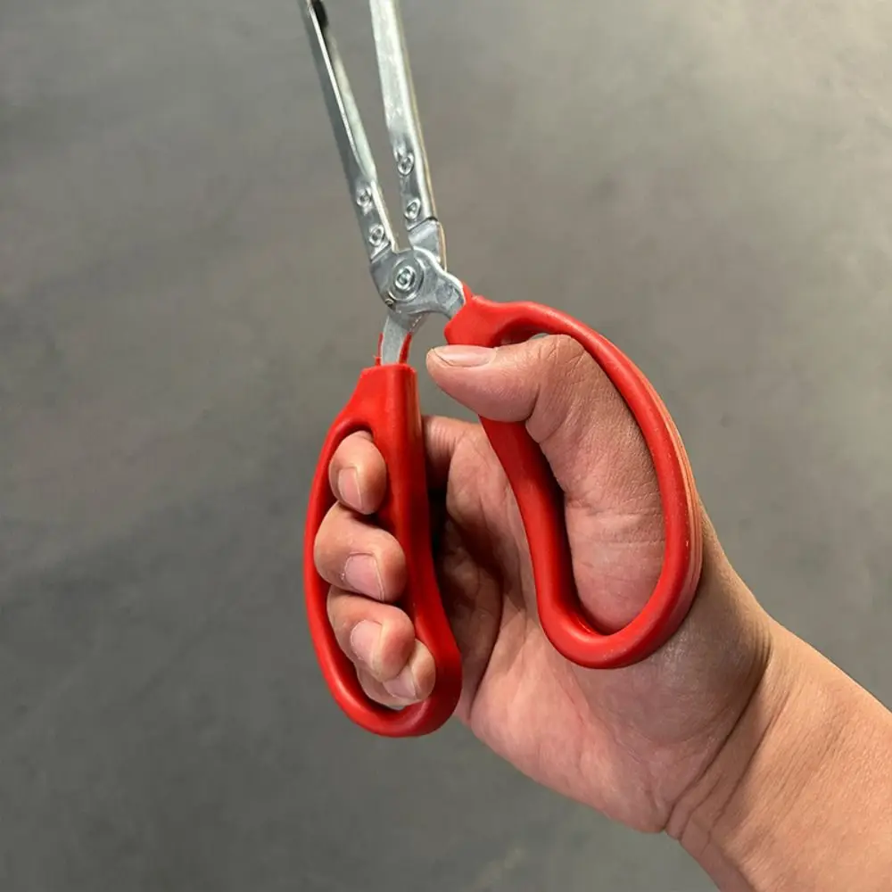 

17Cm Net Cover Fishing Gripper Stainless Steel Mesh Strainer Aquatic Catching Tool Comfortable Grip Long Handle