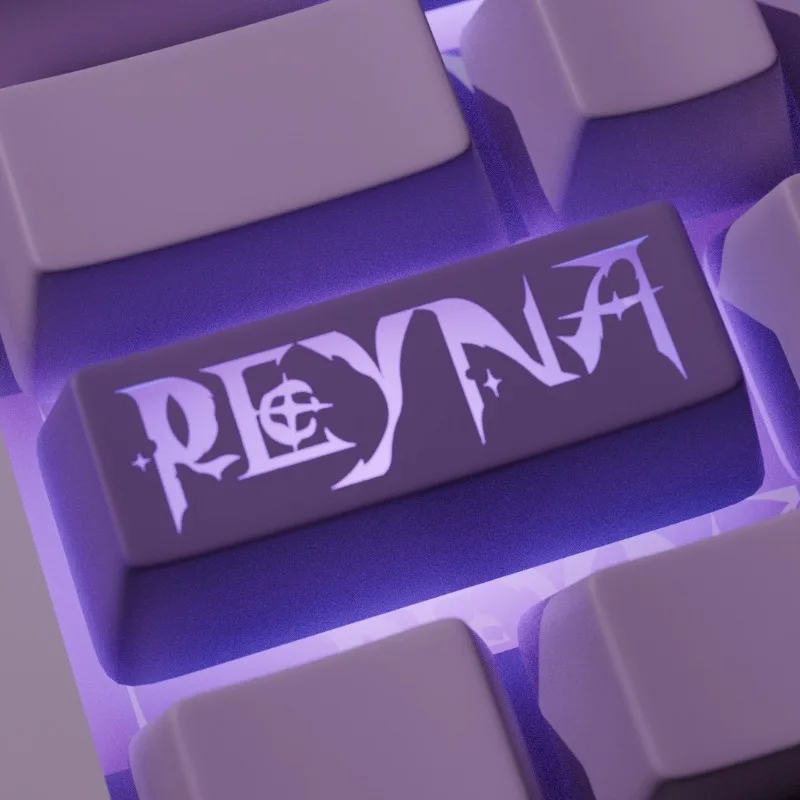 Valorant Reyna Keycap أنيمي PC الكرز الشخصي شفافة أغطية المفاتيح مخصصة الألعاب مفتاح قبعات قبعات لوحة المفاتيح الميكانيكية MX التبديل