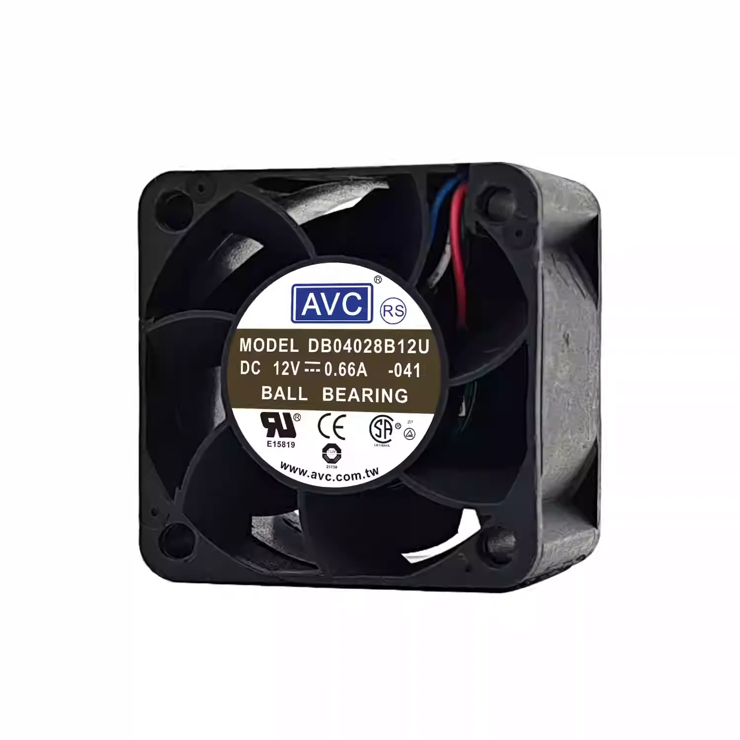 2-Pack DB04028B12U 40mm PWM Cooling Fan, 12V 0.66A, 15000 RPM, 23.78 CFM, Dual Ball Bearing, 4-Wire Interface