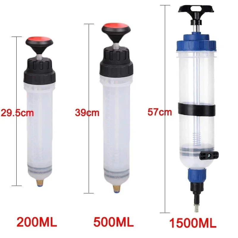 1.5L OilFluid Extractor Filling Oil Change Syringe Bottle Transfer Automotive Fuel Extraction Pump Oil Extractor Pump Hand Tool