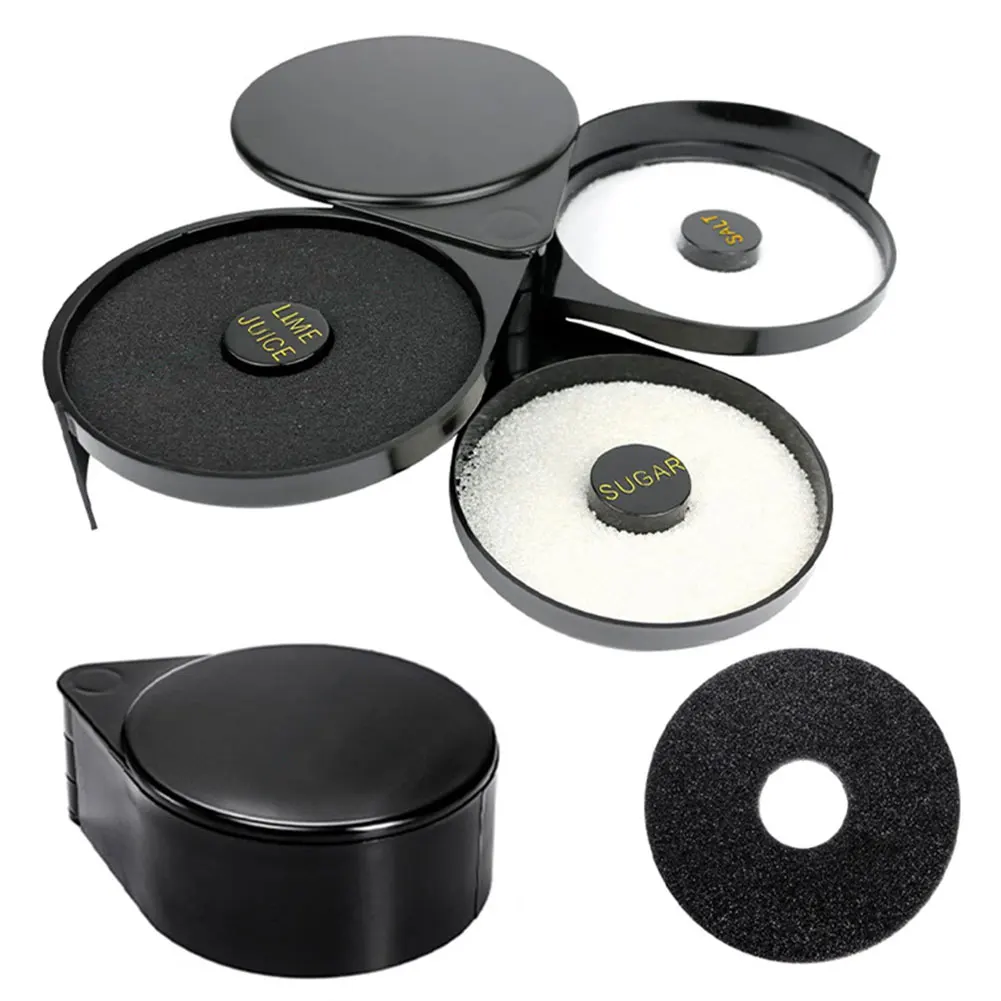 

3-уровневый соль для маргариты с крышкой, соляная коробка, контейнер для специй с губкой, инструмент для бармена для коктейлей, Маргарита, кровавый марис