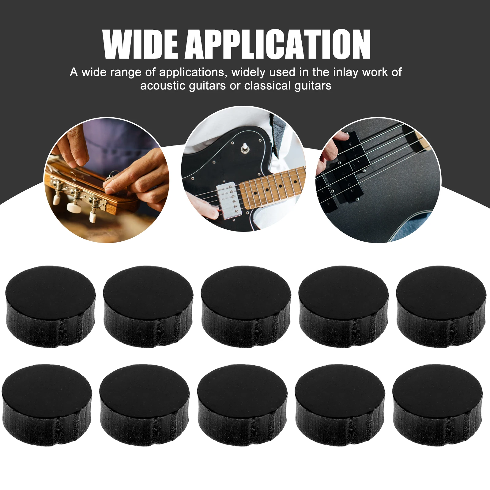 

100 Pcs Ukulele Practice Guitar Fretboard Finger Chart Dot Inlay Sticker Decals for