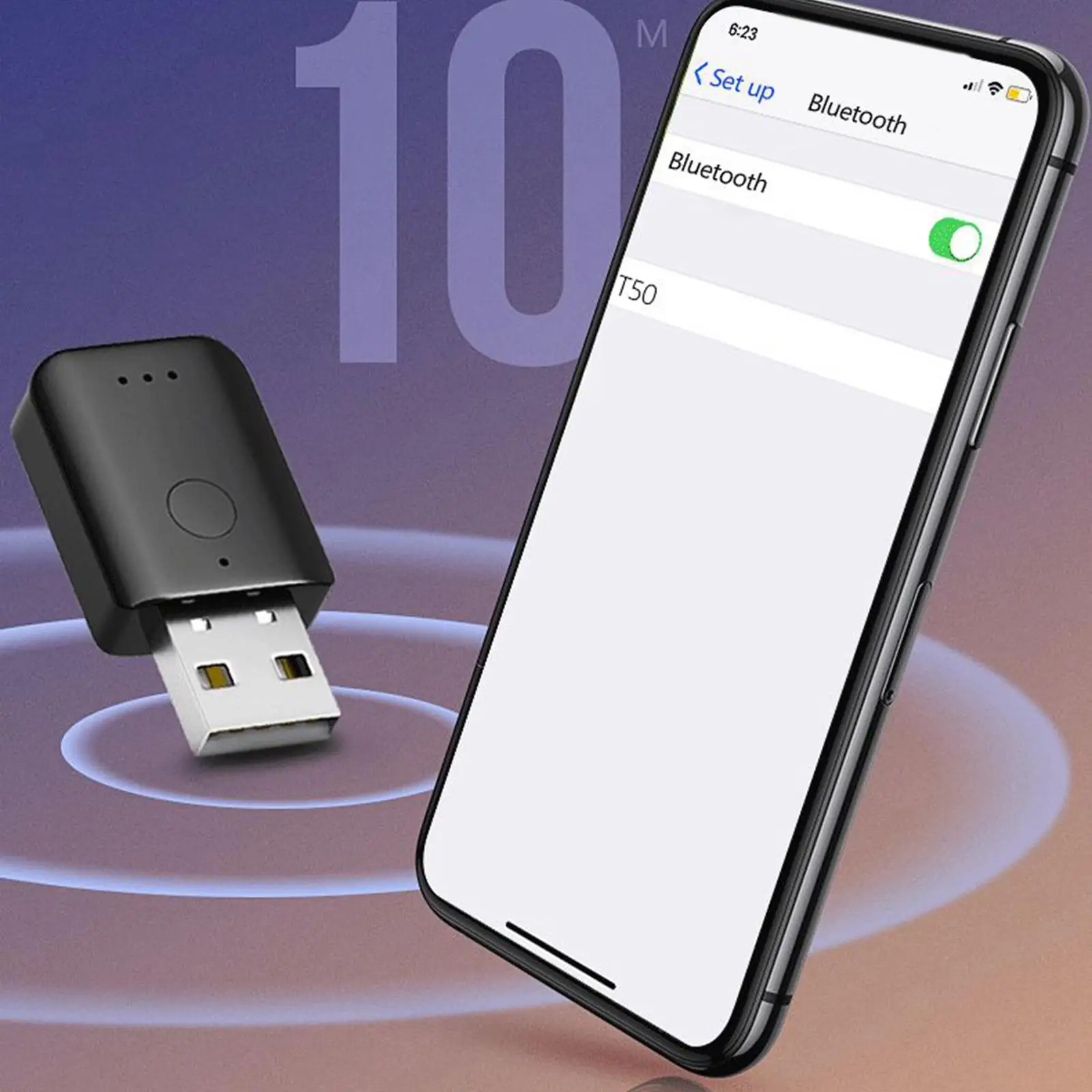 

USB Bluetooth-приемник Bluetooth 5.1 10M для больших грузовиков 12–24 В, динамиков, телевизоров
