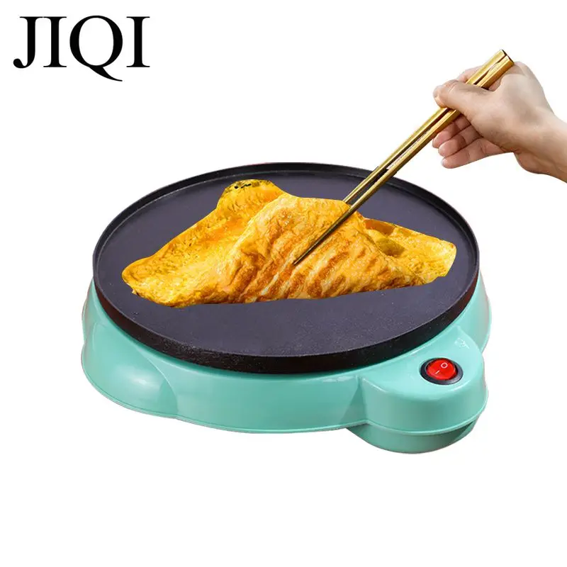 JIQI electric pancake maker Crepe Maker Baking Pan Kitchen tools spring roll machine egg roll machine cake maker EU US adapter
