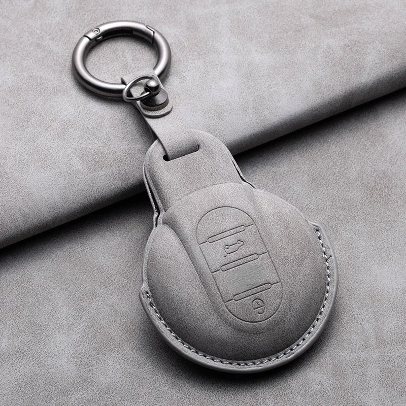 

Car Remote Key Case Cover For BMW Mini COOPERS COUNTRYMAN ONE JCW CLUBMAN F56 F55 F54 F57 F60 Roadster Leather Keychain