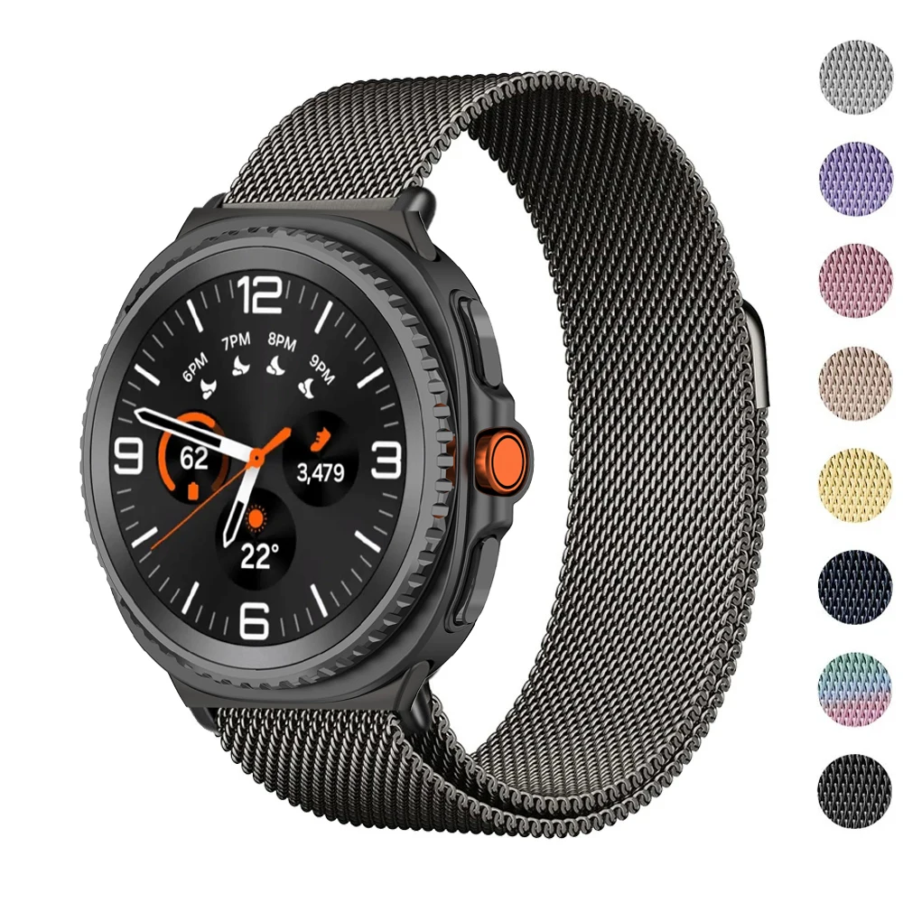 Loop Band for Samsung Galaxy Watch 9 8 44mm Classic Smartwatch Strap Magnetic Stainless Steel Metal Bracelet for Watch 9 40mm