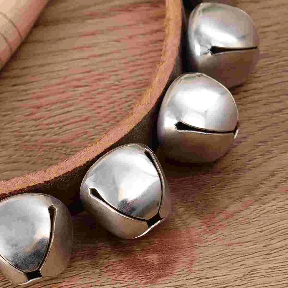 Wooden Orff Semicircle Percussion Instrument Holding Bell Rattle G13-5b for Kids Handbells Educational Toys Musical Safe Jingle