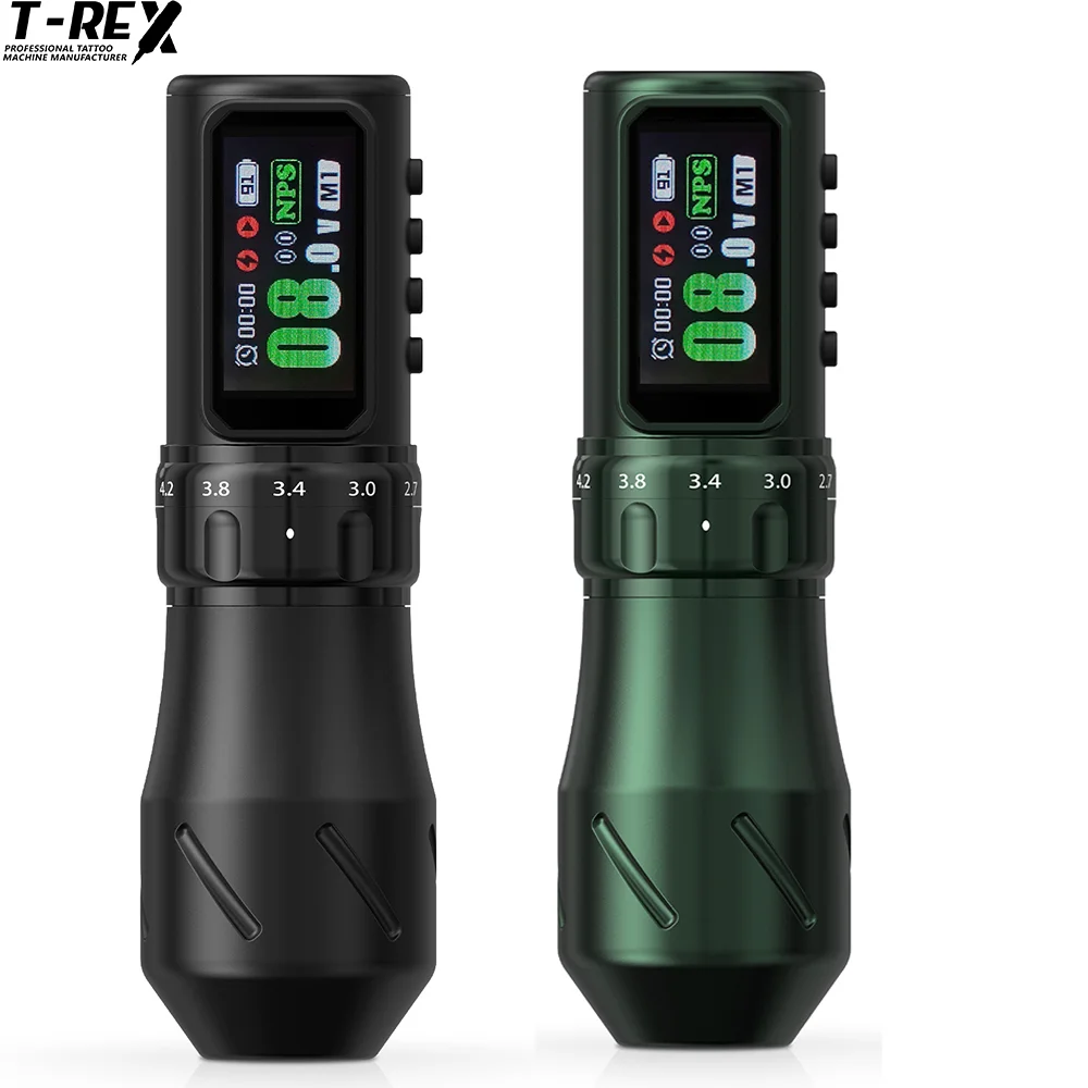 T-Rex Wireless Tattoo Machine Pen With 24200mAh Battery Power Adjustable Stroke 2.3-4.5mm for Tattoo Artist Supply